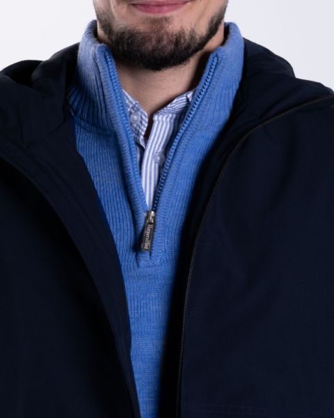 Image de Veste coupe-vent capuche unité -  L BLEU NUIT