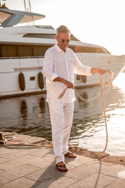 Image de Chemise lin ML unie unité -  XL BLANC