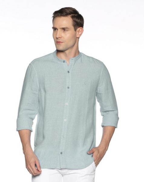 Image de Chemise lin col Mao unité -  M CELADON
