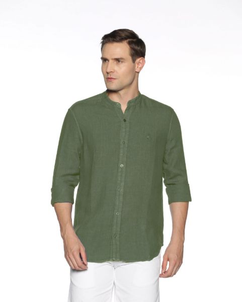 Image de Chemise lin col Mao unité -  2 XL KAKI