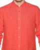 Image de Chemise lin col Mao unité -  L MANDARINE