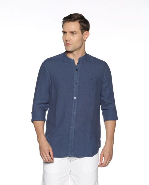 Image de Chemise lin col Mao unité -  XL MARINE