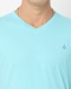 Image de T shirt col V unité -  2 XL TURQUOISE