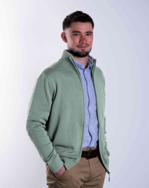 Image de Gilet coton zipé unité -  2 XL CELADON