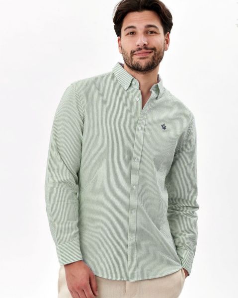 Image de Chemise Oxford rayée fine pack 16p( 18.00 €/p ) -  Pack KAKI