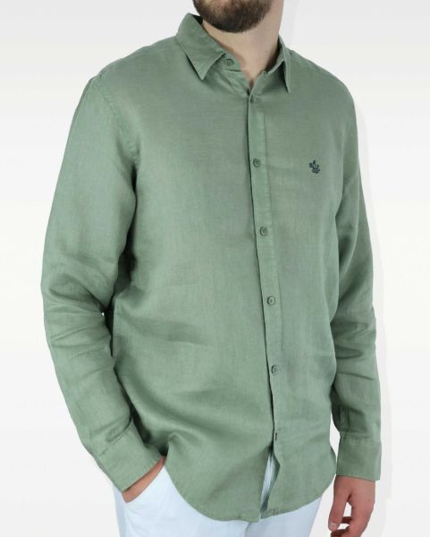 Image de Chemise lin ML unie unité -  M KAKI