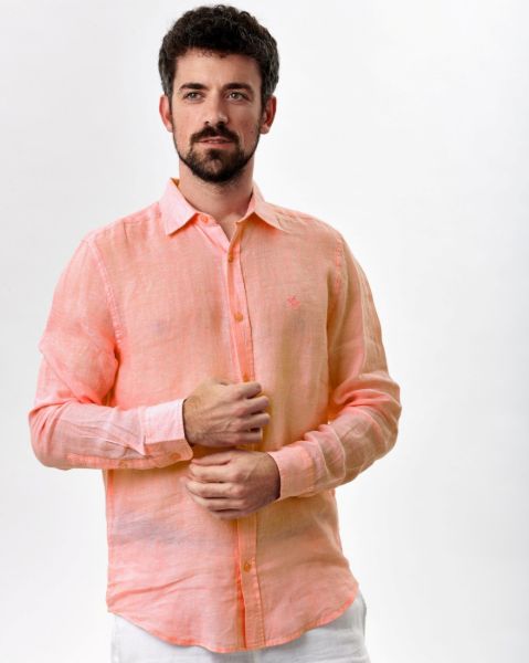Image de Chemise lin ML unie unité -  XL ABRICOT