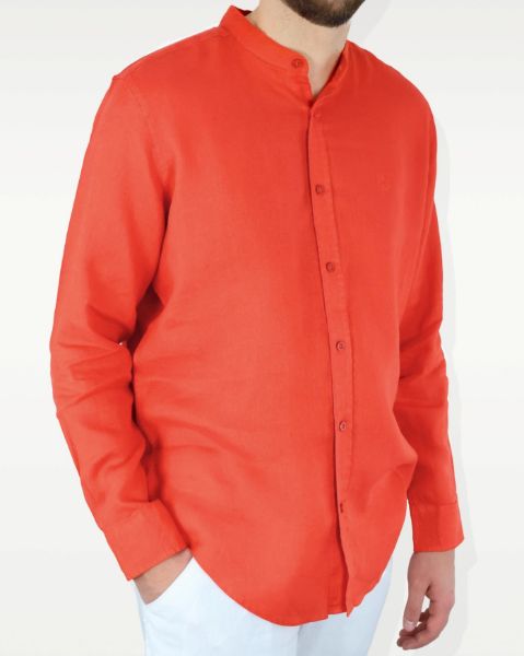 Image de Chemise lin col Mao pack de 16p ( 20€/pièce ) -  Pack TANGERINE