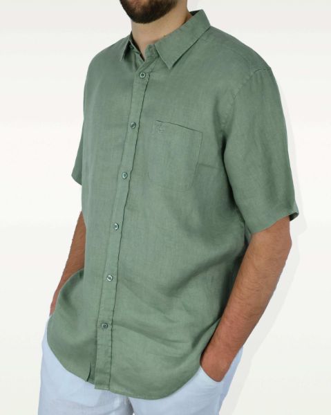 Image de Chemise en lin MCourtes unité -  3 XL KAKI