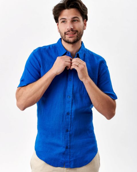 Image de Chemise en lin MCourtes unité -  S COBALT