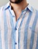 Image de Chemise lin larges rayures unité -  3 XL CIEL