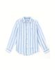 Image de Chemise lin larges rayures unité -  4 XL CIEL