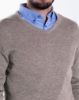 Image de Pull col V cahemire unité -  M TAUPE