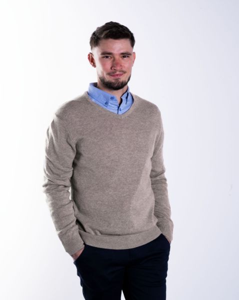 Image de Pull col V cahemire pack de 10 pièces ( 30.00 € / p ) -  Pack TAUPE
