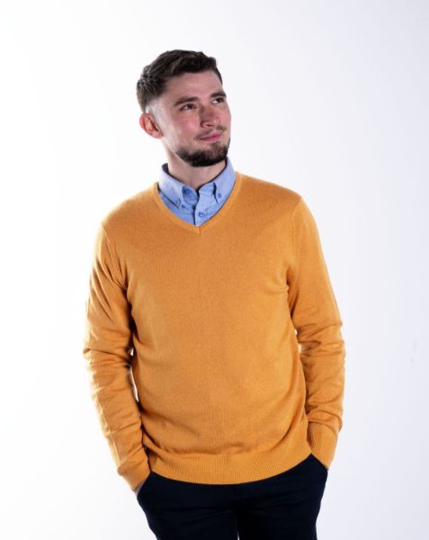 Image de Pull col V cahemire unité -  M SAFRAN