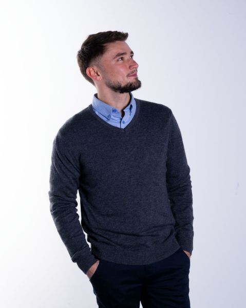 Image de Pull col V cahemire pack de 10 pièces ( 30.00 € / p ) -  Pack ANTHRACITE