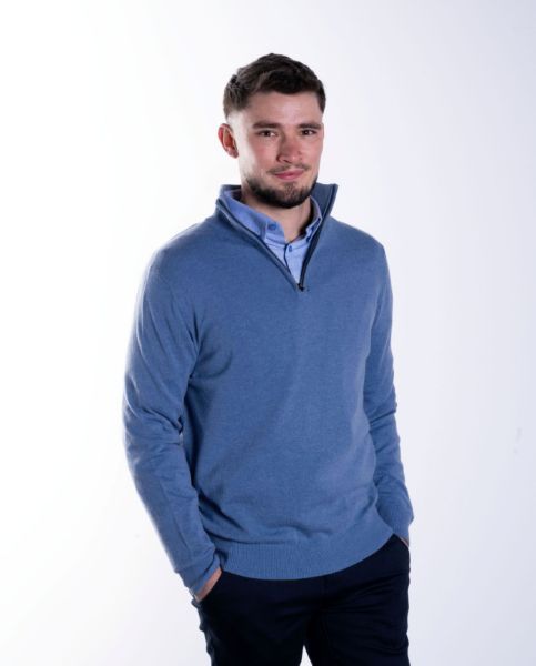 Image de Pull col camionneur cahemire unité -  2 XL CIEL