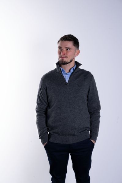 Image de Pull col camionneur cahemire unité -  XL ANTHRACITE