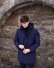 Image de Veste longue capuche zippée -  M BLEU NUIT