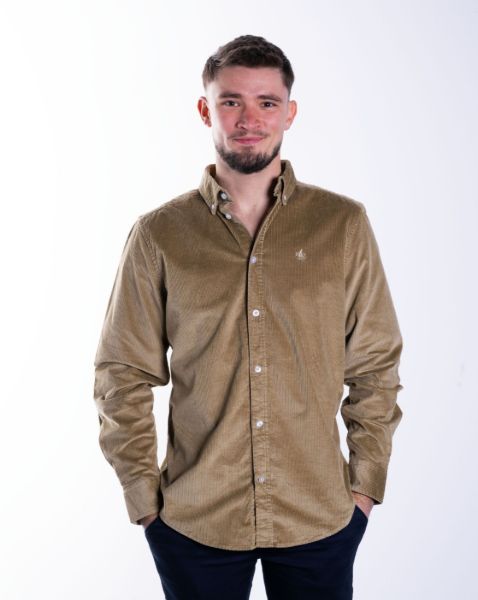 Image de Chemises velours côtélé unité -  4 XL BEIGE