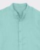 Image de Chemise lin col Mao unité -  XL TURQUOISE