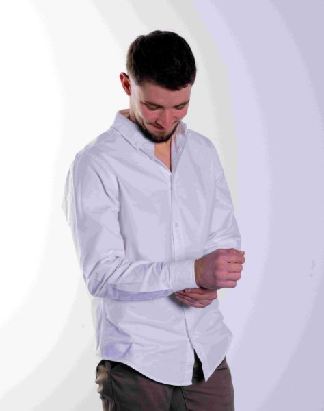 Image de Chemise Oxford unie unité -  4 XL BLANC
