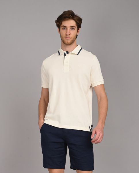 Image de polo Harper petit logo unité -  L CREME