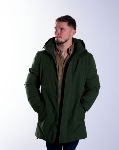 Image de Veste longue capuche zippée -  XL KAKI
