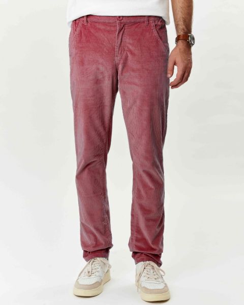 Image de Pantalon chino velours côtelé unité -  46 FRAMBOISE