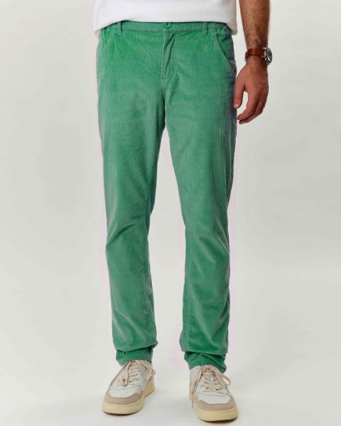 Image de Pantalon chino velours côtelé unité -  44 VERT MOUSSE