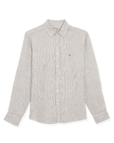 Image de Chemise lin fine rayures transat pack de 16 p ( 22.00 €/p ) -  Pack KAKI