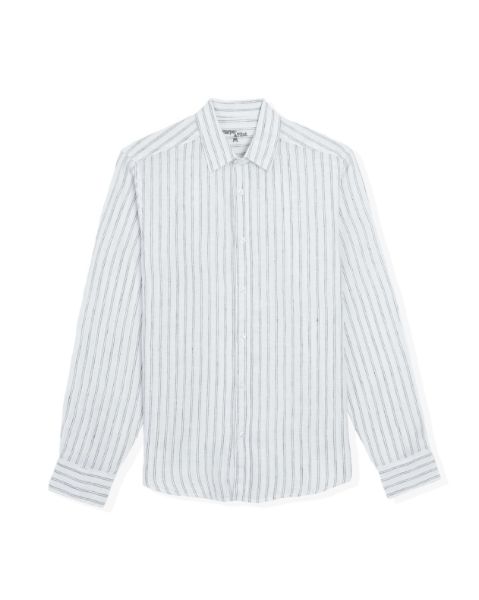 Image de Chemise lin fines rayures Cambridge unité -  4 XL KAKI