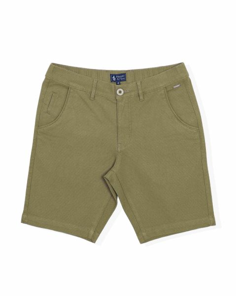 Image de Bermuda Dobby coton unité -  46 OLIVE