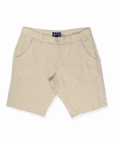 Image de Bermuda lin unité -  46 BEIGE