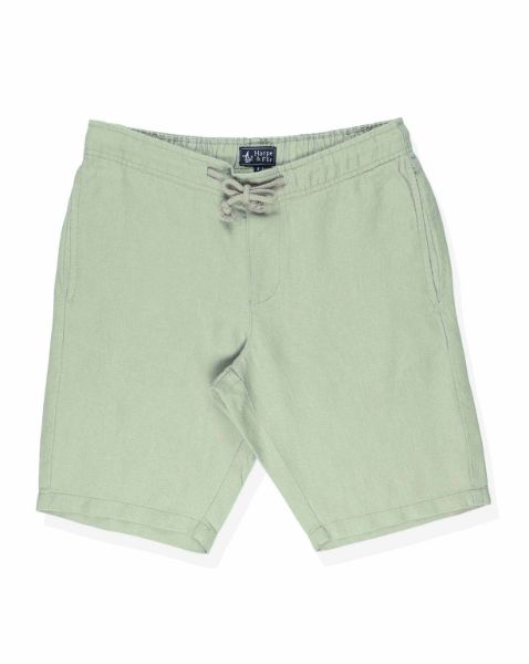 Image de Bermuda lin élastique unité -  L KAKI