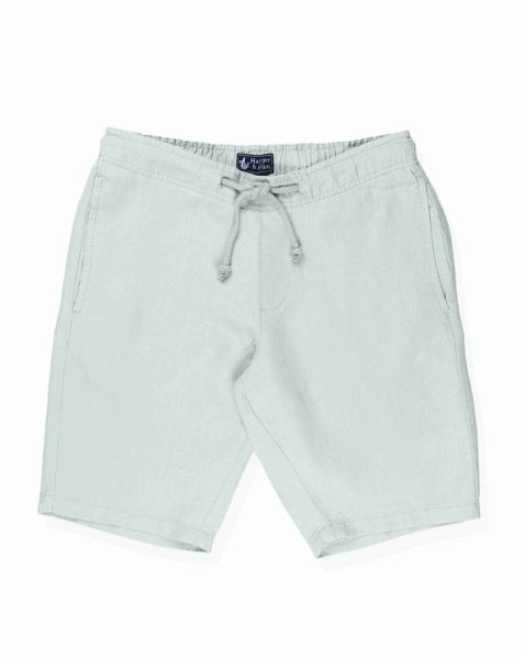 Image de Bermuda lin élastique unité -  XL CELADON