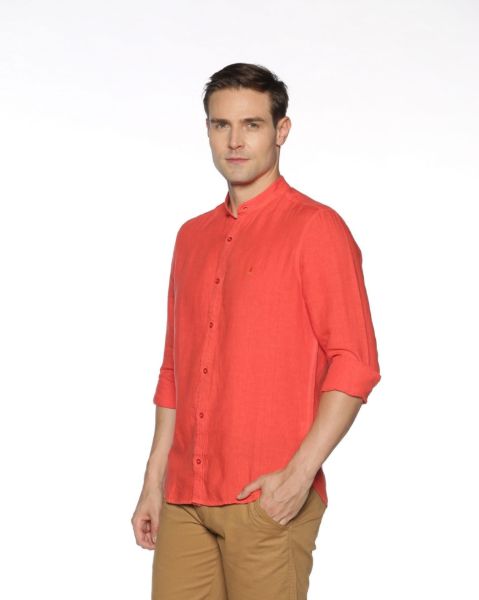 Image de Chemise lin col Mao unité -  2 XL MANDARINE