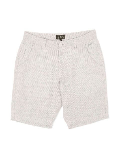 Image de Bermuda chino lin rayé unité -  40 KAKI