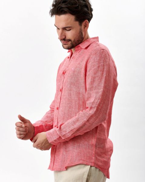 Image de Chemise lin chinée unité -  L FRAMBOISE