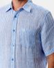 Image de Chemise lin rayée MC  unité -  4 XL CIEL
