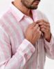 Image de Chemise lin larges rayures unité -  XL ROSE