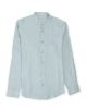 Image de Chemise lin col Mao unité -  L CELADON
