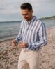 Image de Chemise lin larges rayures unité -  M MARINE