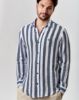 Image de Chemise lin larges rayures unité -  XL MARINE