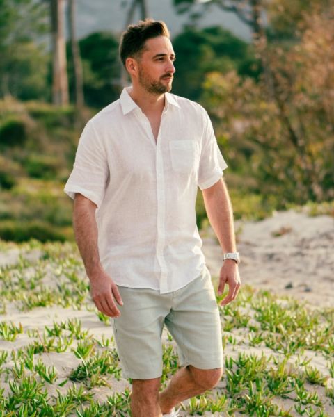 Image de Chemise en lin MCourtes pack de 16 p ( 19€/pièce ) -  Pack BLANC