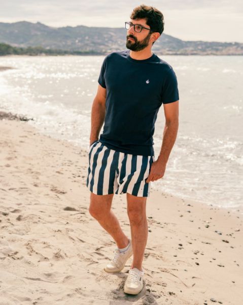 Image de MAILLOT Homme larges rayures unité -  S MARINE