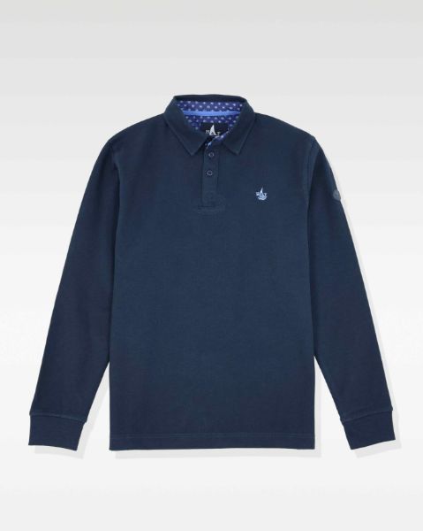 Image de Sweat col polo unité -  3 XL MARINE / CIEL