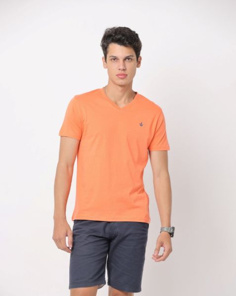 Image de T shirt col V unité -  3 XL CORAIL