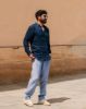 Image de Pantalon lin jog. rayé unité -  XL MARINE