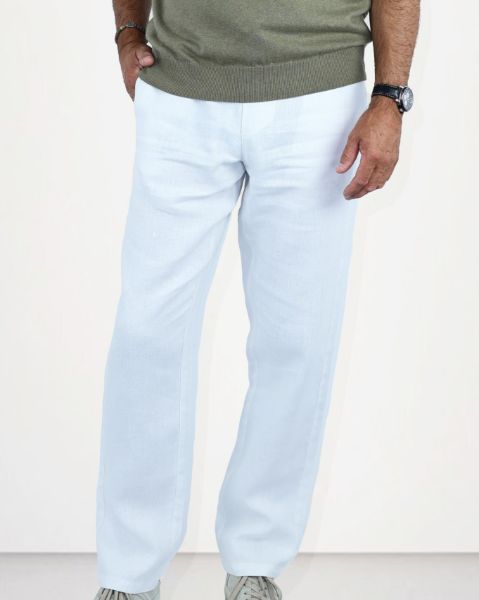 Image de pantalon lin jog unité -  XL BLANC